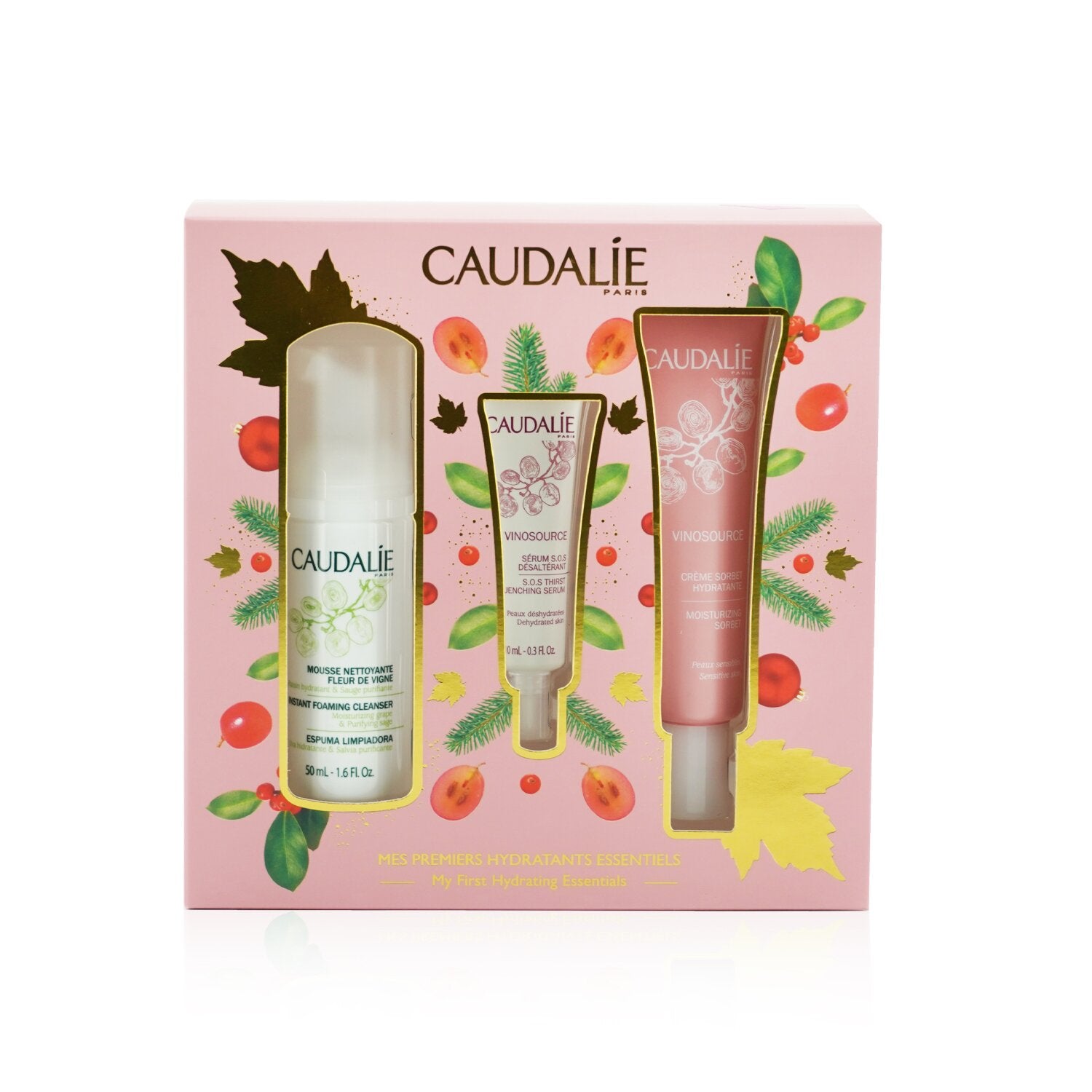 My First Hydrating Essentials Set: Vinosource Sorbet 40ml+ Instant Foaming Cleanser 50ml+ Vinosource SOS Thirst Serum 10ml
